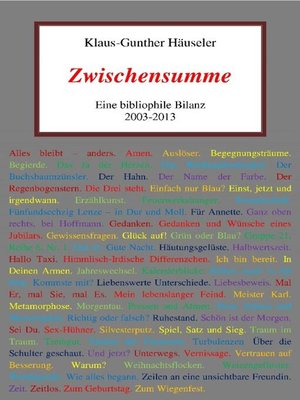 cover image of Zwischensumme